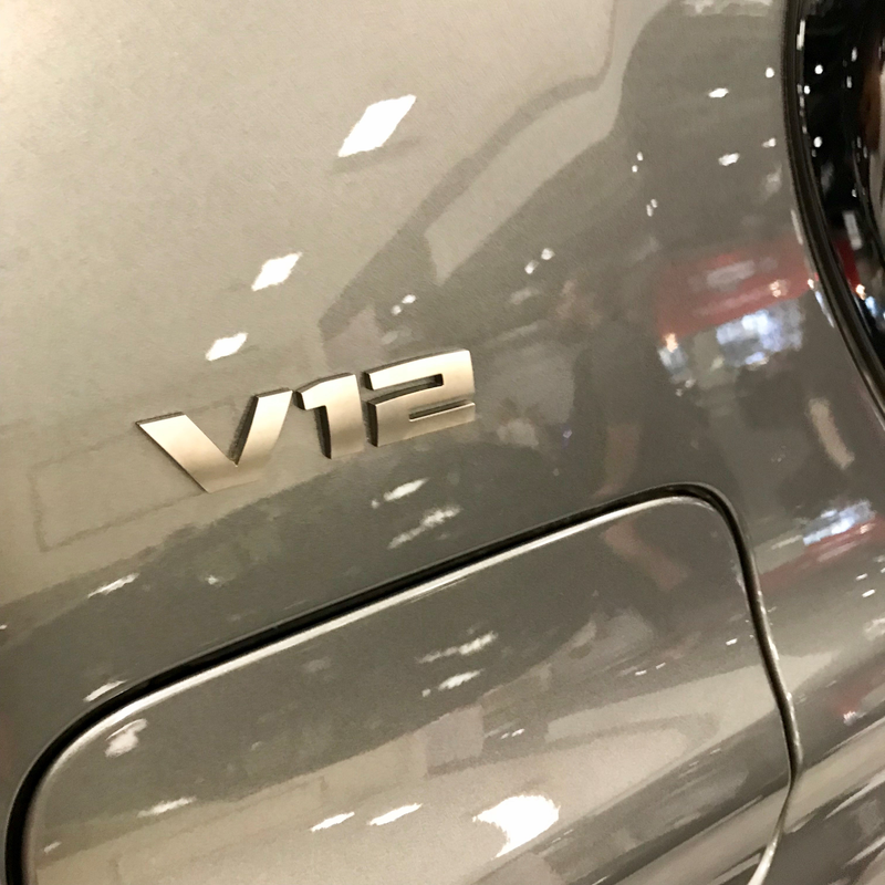 BMW parked a V12 7-series in the middle of all its e-drive hybrid models, which I thought was pretty funny.